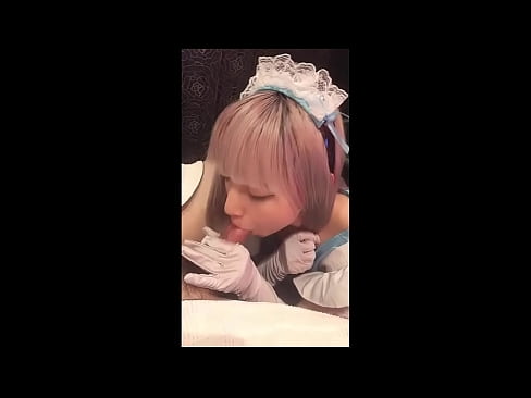 ❤️ Idol Japanese [mayuka], Aṣọ iranṣẹbinrin Faranse, apakan 1, ifefẹfẹ ati fifẹ kuro pẹlu ipara ☑  Ibalopo ❤
